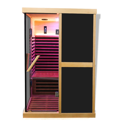 2 Person Sauna, Infrared Sauna Room For Home, LED and Bluetooth