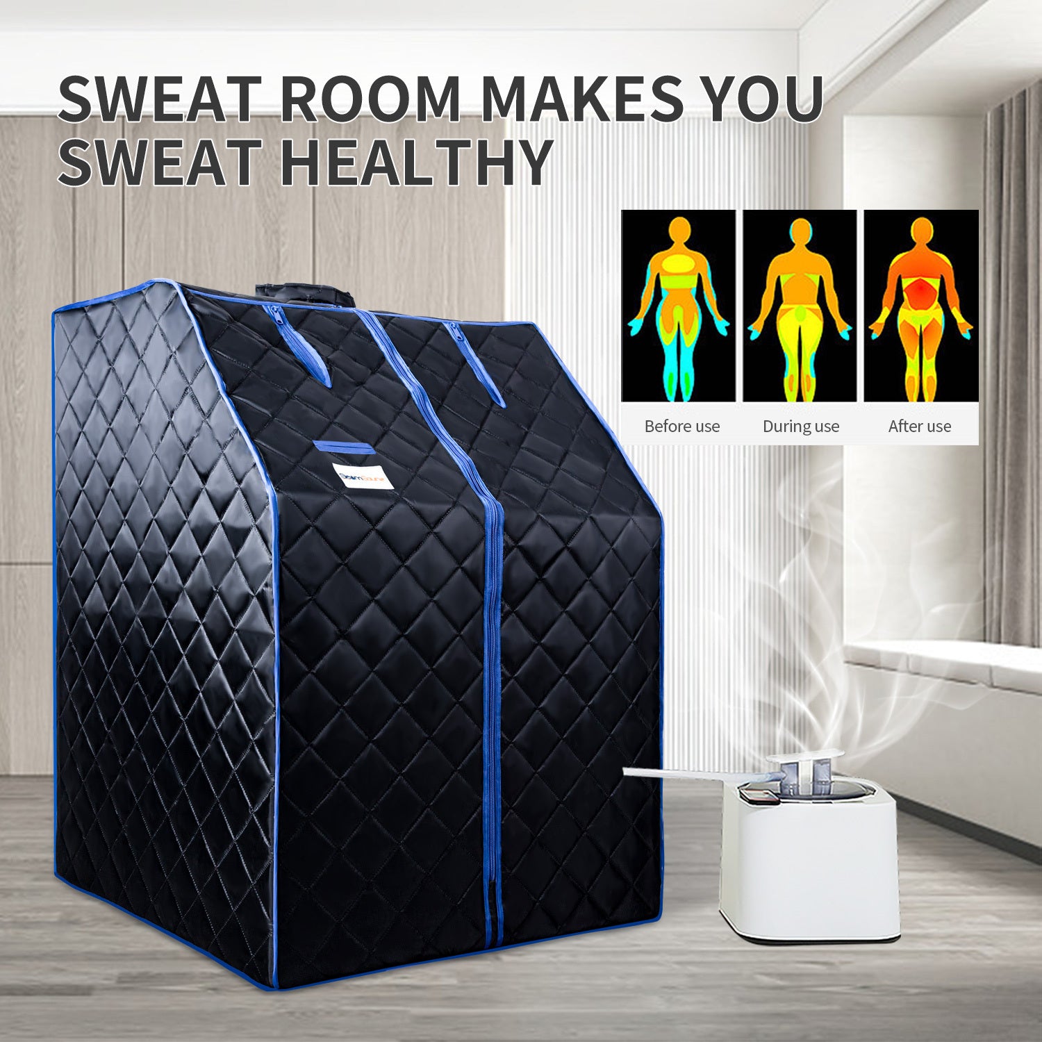 Portable Sauna for Home, Personal Sauna Steam Room with Chair and Remote Included