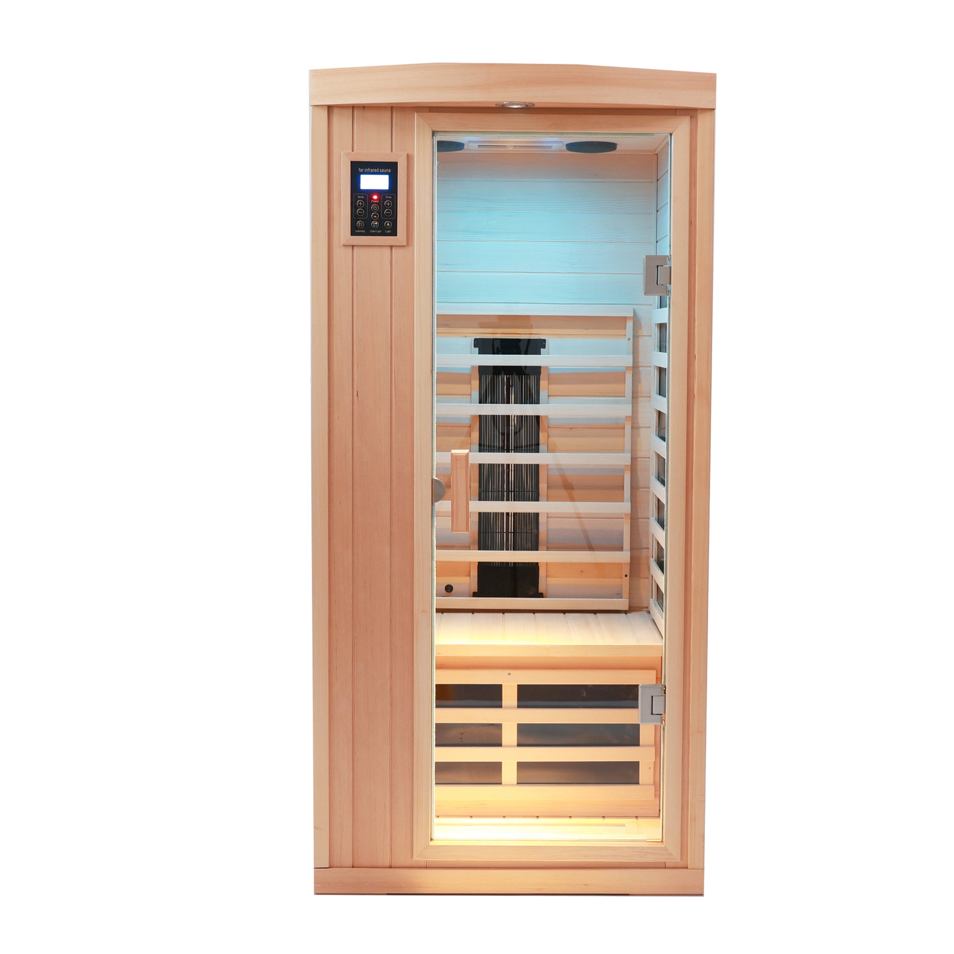 One Person Infrared Home Sauna in Hemlock, LED and Bluetooth