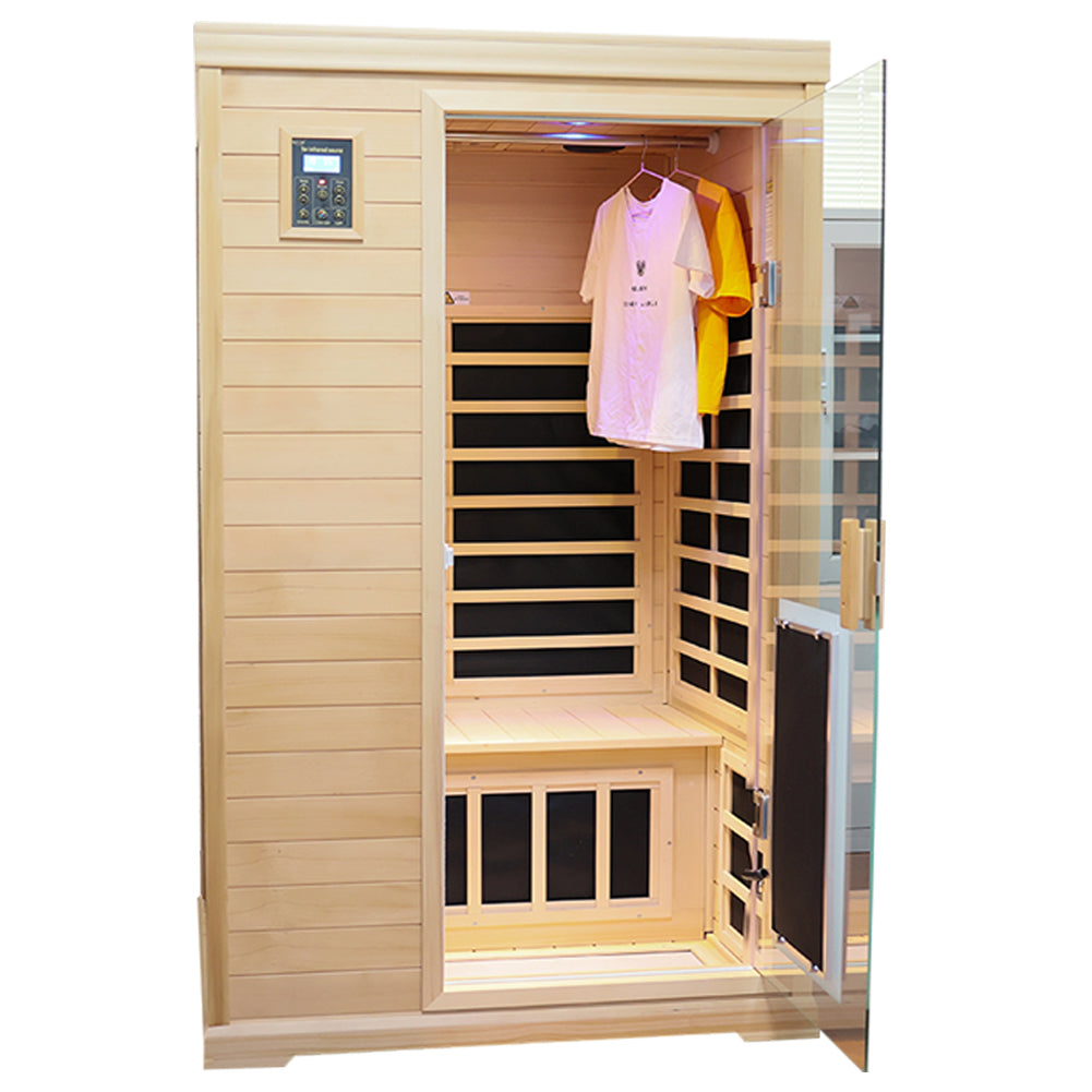 2 Person Sauna, Far Infrared Hemlock Indoor Sauna Room