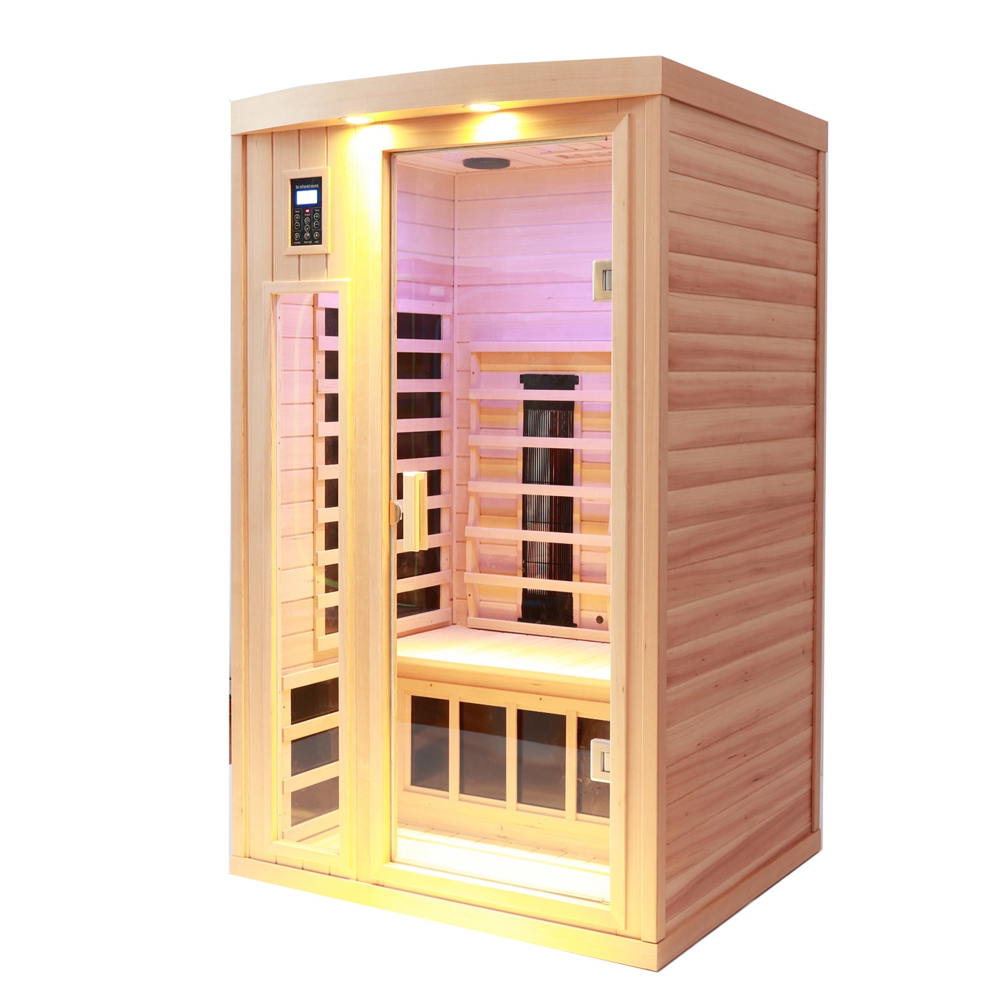 2 Person Infrared Home Sauna in Hemlock, LED and Bluetooth