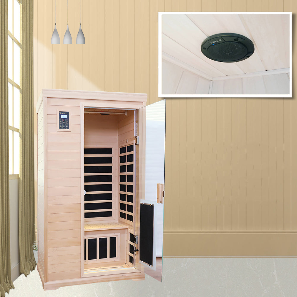 2 Person Sauna, Far Infrared Hemlock Indoor Sauna Room