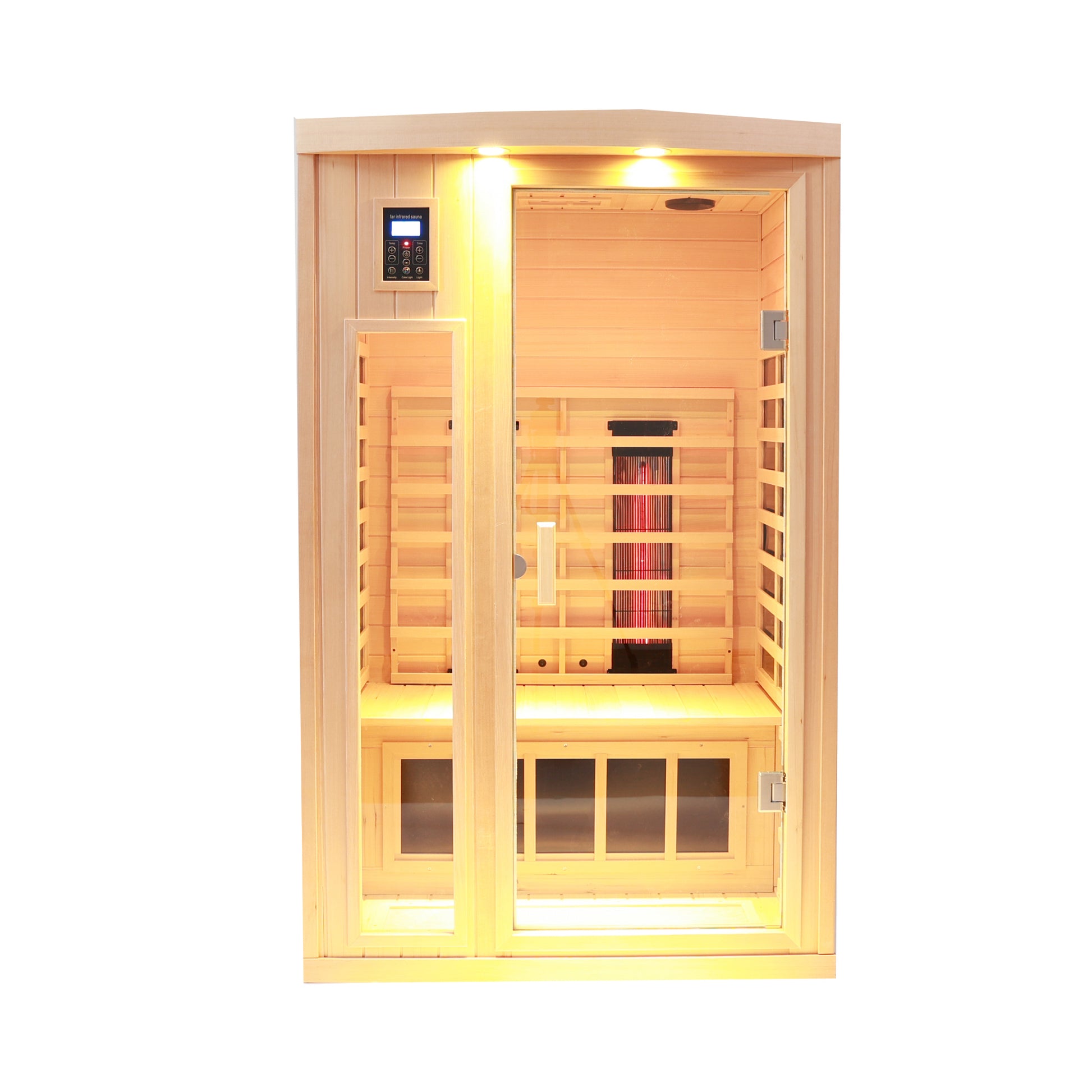 2 Person Infrared Home Sauna in Hemlock, LED and Bluetooth