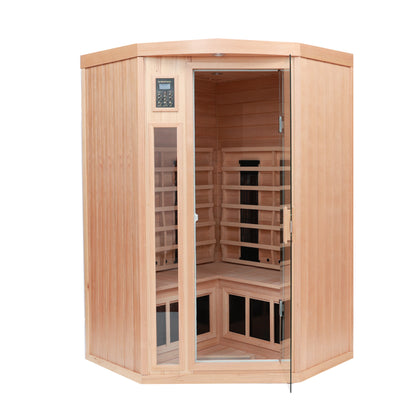 2-3 Person Far Infrared Sauna, Pentagonal Hemlock at Home Sauna