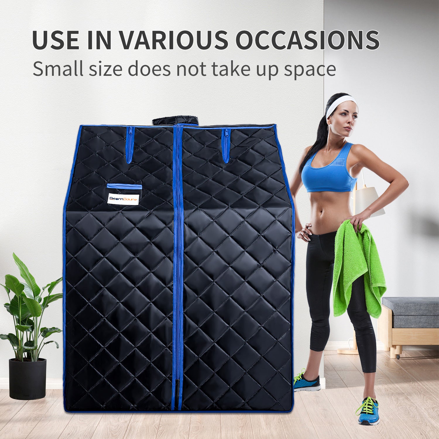 Portable Sauna for Home, Personal Sauna Steam Room with Chair and Remote Included