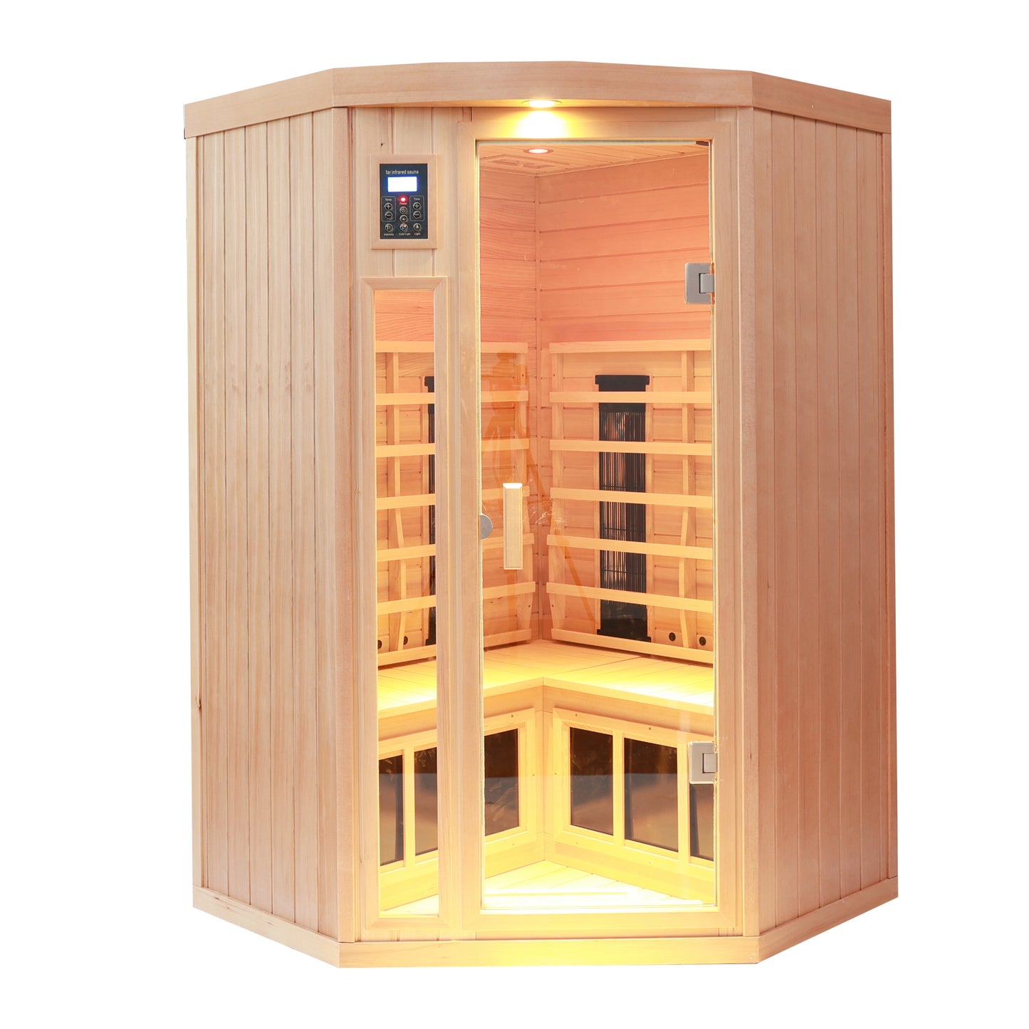 2-3 Person Far Infrared Sauna, Pentagonal Hemlock at Home Sauna