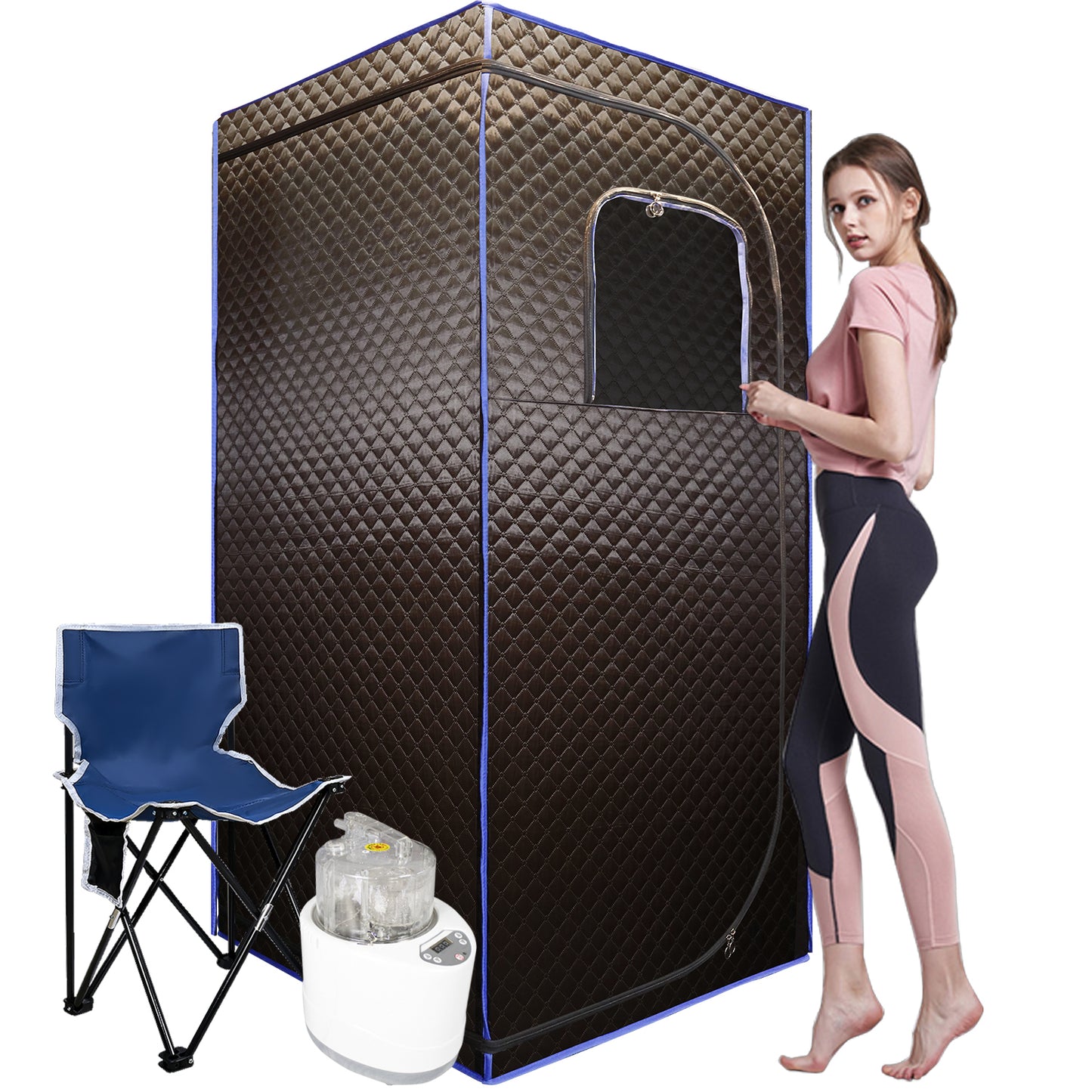 Portable Sauna for Home, Full Size Personal Sauna, Indoor Steam Tent with Chair and Remote