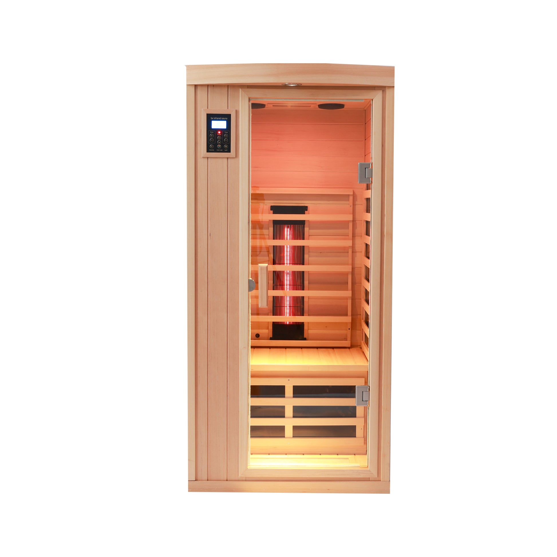 One Person Infrared Home Sauna in Hemlock, LED and Bluetooth