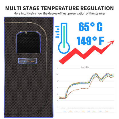 Portable Sauna for Home, Full Size Personal Sauna, Indoor Steam Tent with Chair and Remote