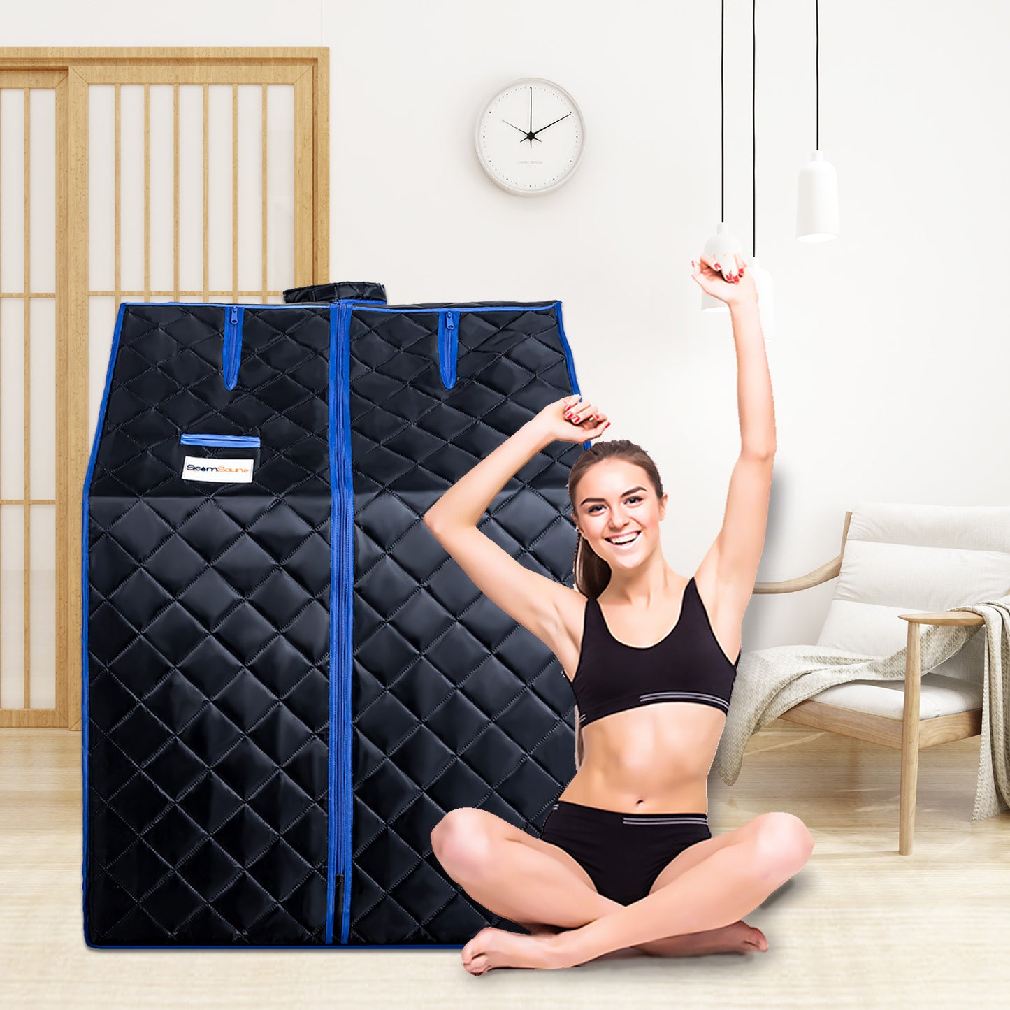 Portable Sauna for Home, Personal Sauna Steam Room with Chair and Remote Included