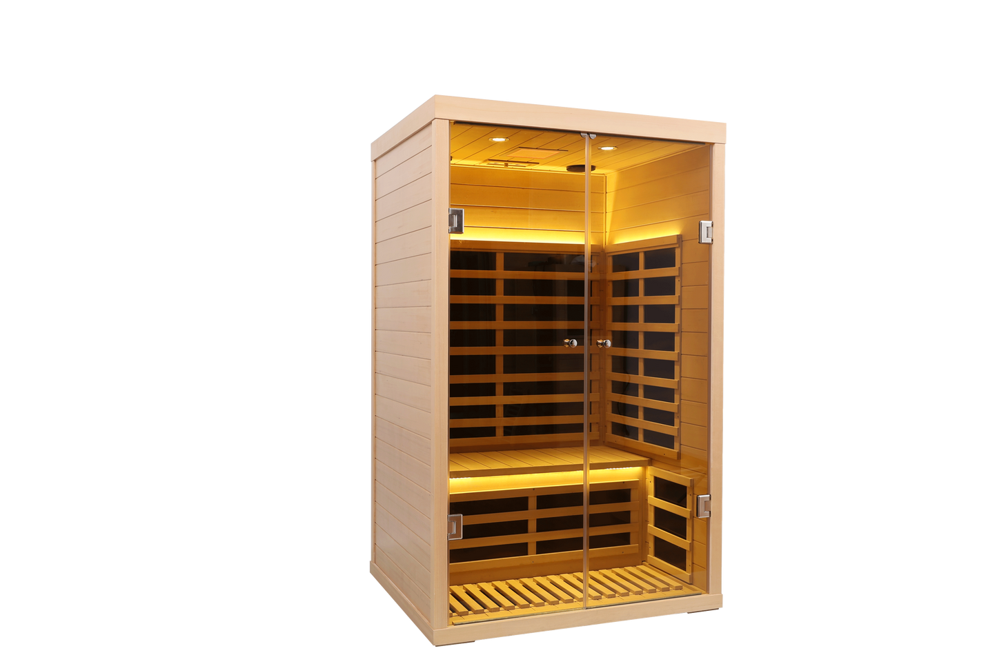 2 Person Sauna, Luxury Indoor Far Infrared Sauna, Canadian Hemlock