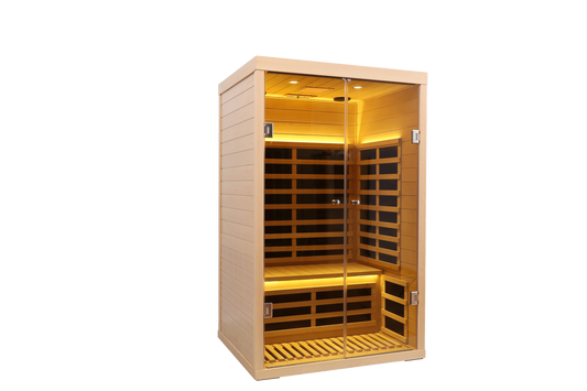 2 Person Sauna, Luxury Indoor Far Infrared Sauna, Canadian Hemlock