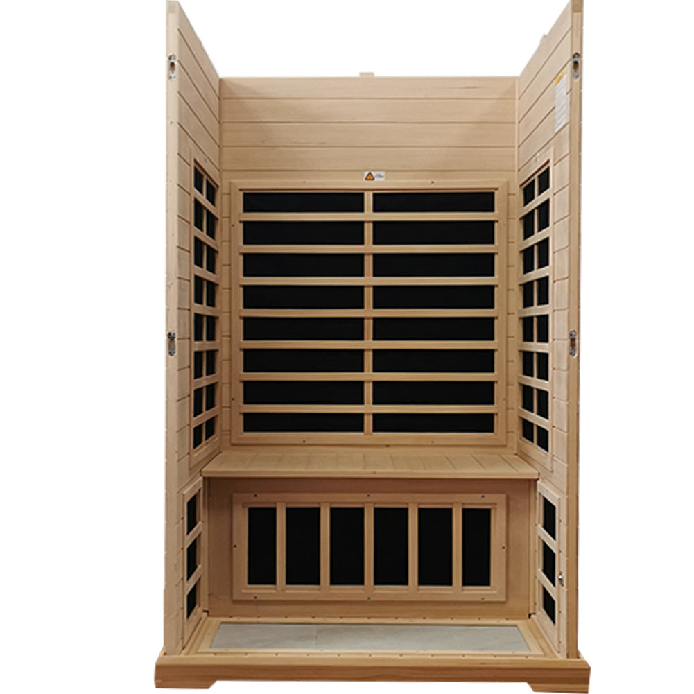 2 Person Sauna, Far Infrared Hemlock Indoor Sauna Room