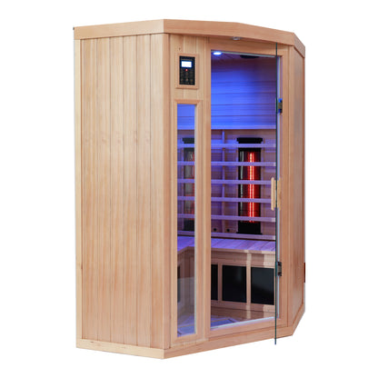 2-3 Person Far Infrared Sauna, Pentagonal Hemlock at Home Sauna