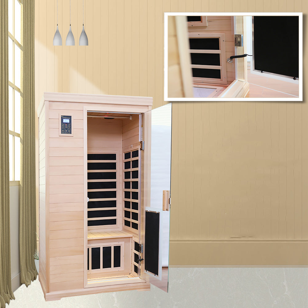 2 Person Sauna, Far Infrared Hemlock Indoor Sauna Room