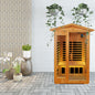 2 Person Far Infrared Sauna, Old Fir Indoor/Outdoor Home Sauna