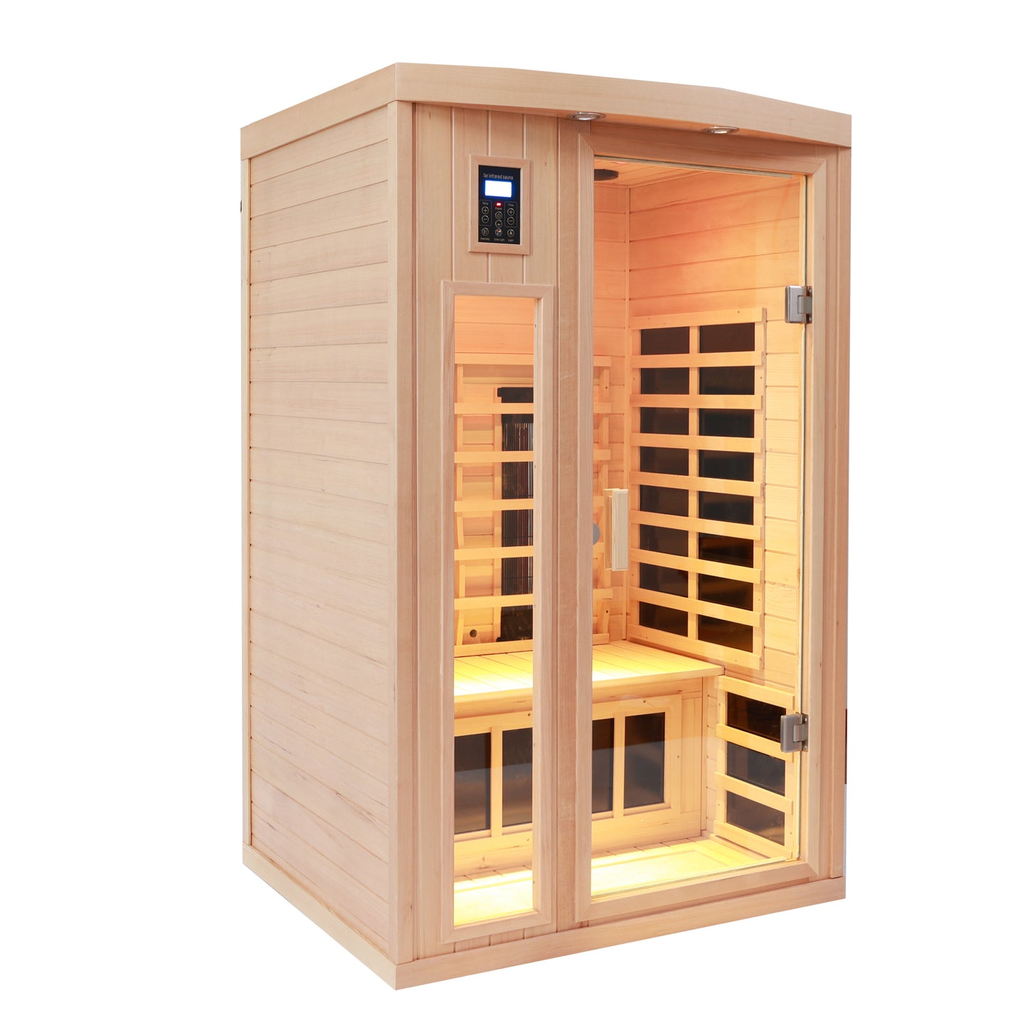 2 Person Infrared Home Sauna in Hemlock, LED and Bluetooth