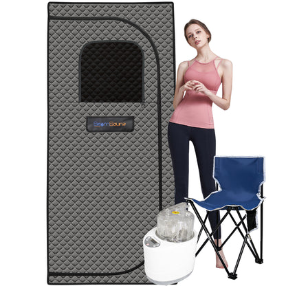 Portable Sauna for Home, Personal Indoor Steam Tent with Chair and Remote