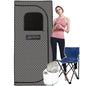 Portable Sauna for Home, Personal Indoor Steam Tent with Chair and Remote