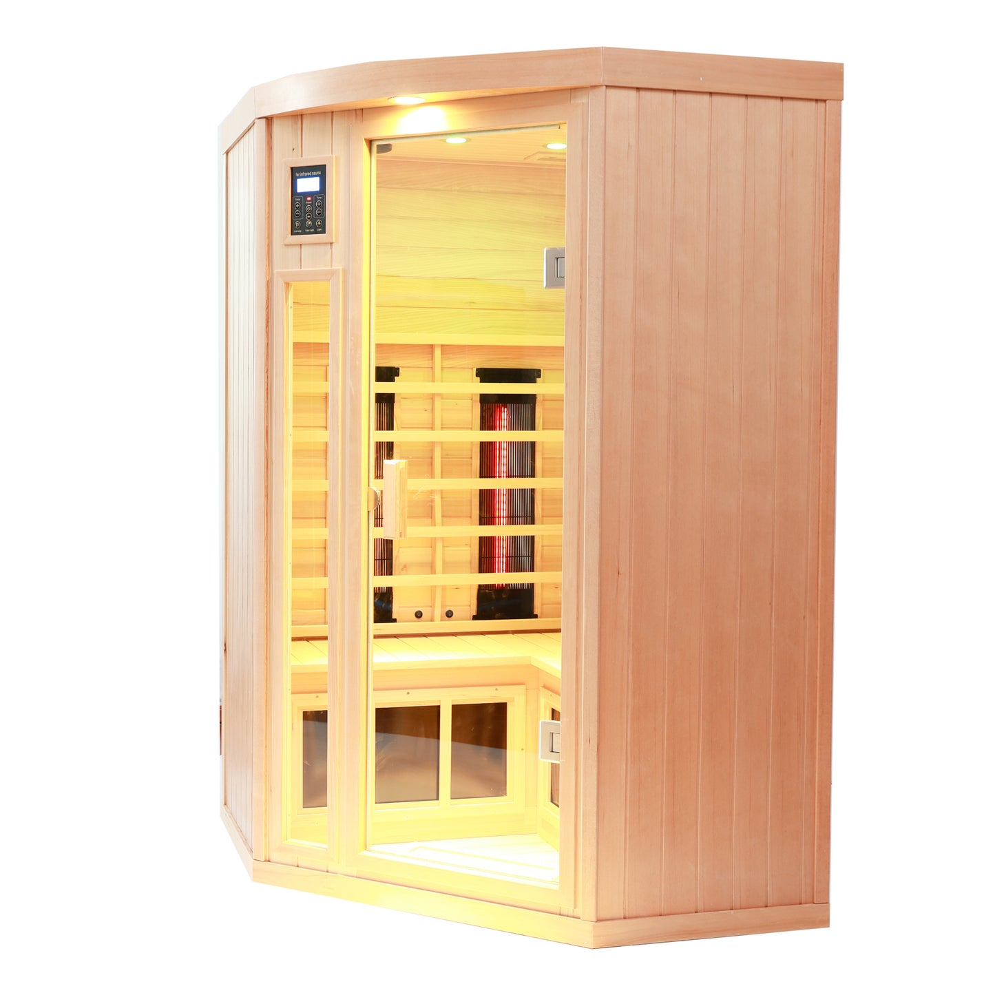 2-3 Person Far Infrared Sauna, Pentagonal Hemlock at Home Sauna