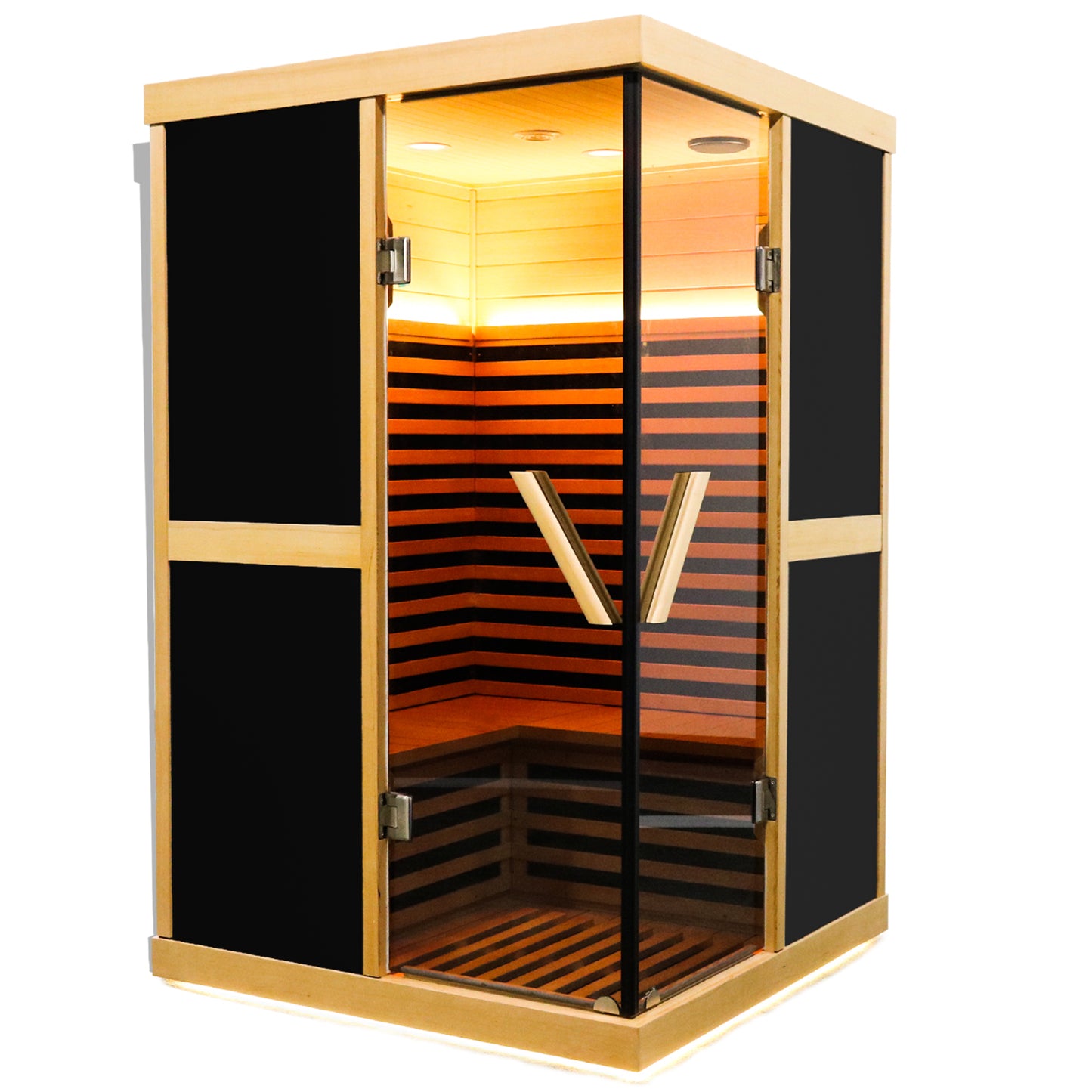 2 Person Sauna, Infrared Sauna Room For Home, LED and Bluetooth