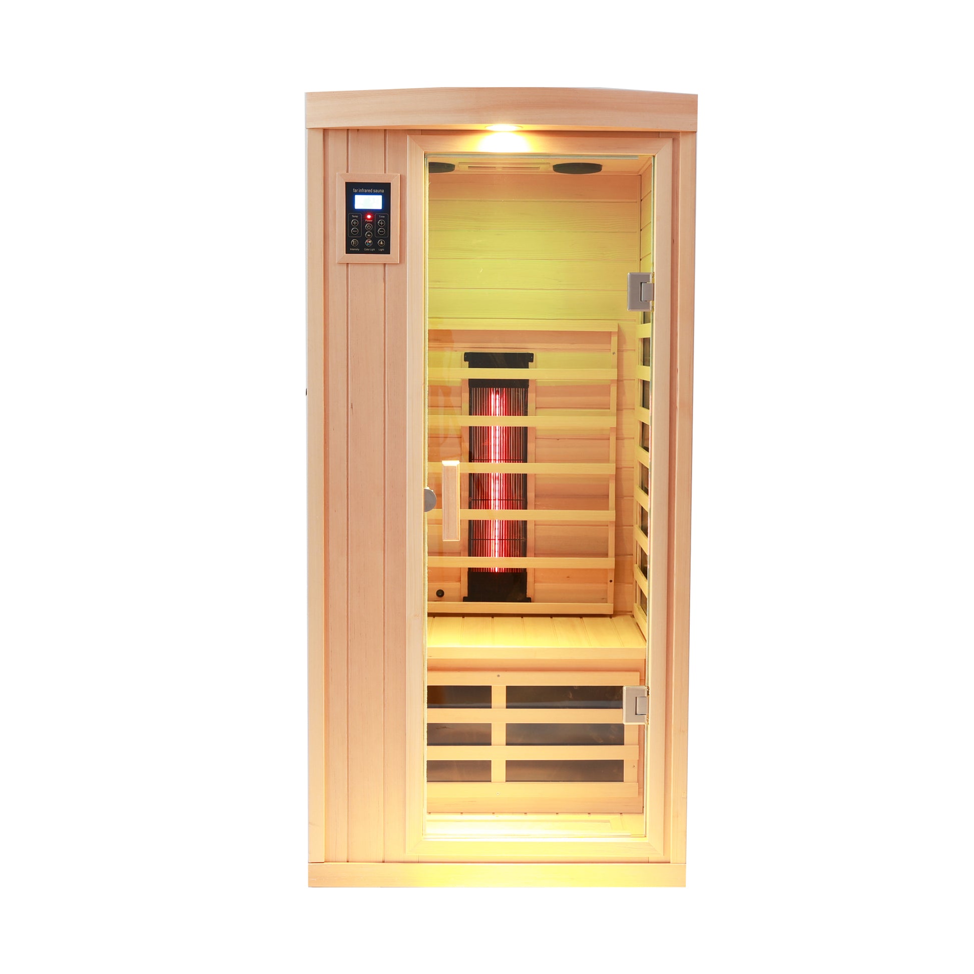 One Person Infrared Home Sauna in Hemlock, LED and Bluetooth