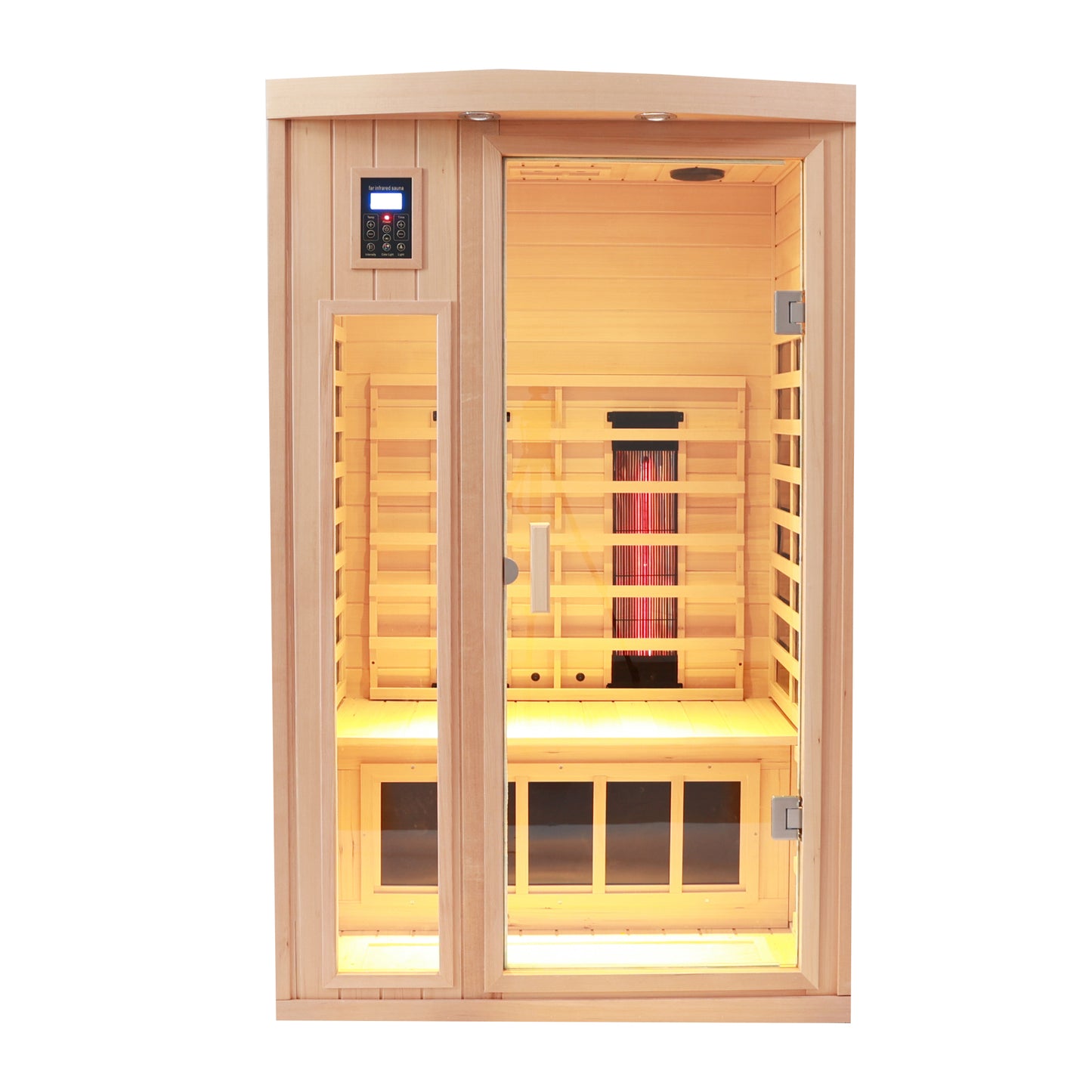 2 Person Infrared Home Sauna in Hemlock, LED and Bluetooth